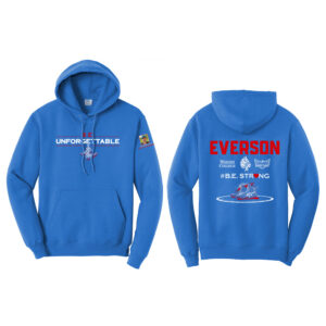 Everson Unisex Fleece Hooded Sweatshirt-Royal