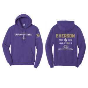 Everson Unisex Fleece Hooded Sweatshirt-Purple