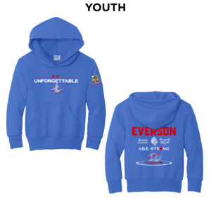 Everson Youth Fleece Hooded Sweatshirt-Royal