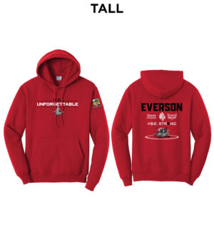 Everson TALL Classic Pullover Hooded Sweatshirt-Red