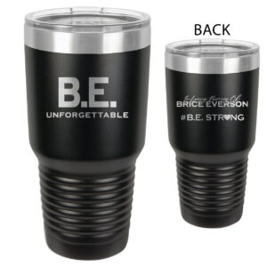 Everson Polar Camel 30 oz. Black Ringneck Vacuum Insulated Tumbler w/Lid and Silver Ring-Black