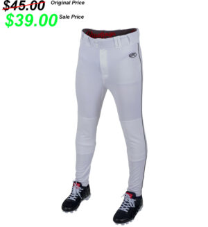 .12 Bettendorf Baseball Club Rawlings Launch Tapered Jogger Fit pant with piping-White/Black