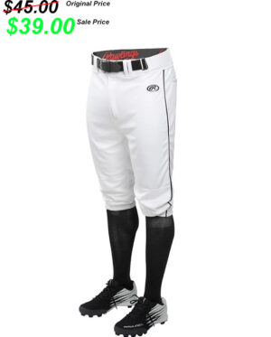 .10 Bettendorf Baseball Club Rawlings Launch ADULT Piped Knicker baseball Pant-White/Black