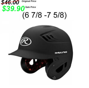 .18 Bettendorf Baseball Club Rawlings VELO series Matte BLACK Batting Helmet  (6 7/8 -7 5/8)