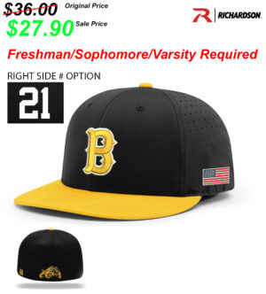 .04 Bettendorf Baseball Club Richardson Pro Lite FlexFit Cap combo color-Black/Gold