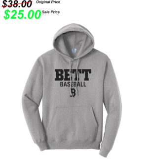 Bettendorf Baseball Club Unisex Fleece Hooded Sweatshirt-Athletic Heather