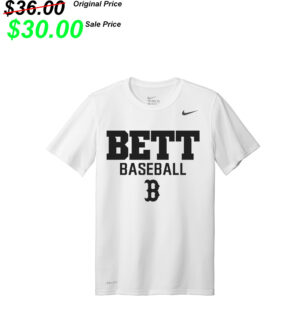 Bettendorf Baseball Club Nike Team rLegend  Short  Sleeve performance  T shirt -White