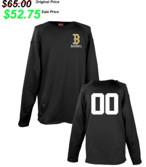 .21 Bettendorf Baseball Club Rawlings  Performance Dugout Fleece Crewneck -Black