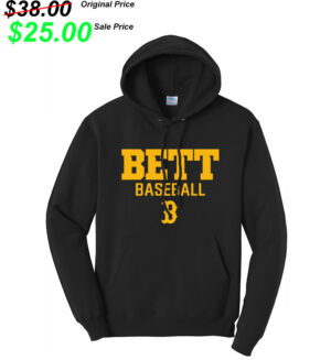 Bettendorf Baseball Club Unisex Fleece Hooded Sweatshirt-Black