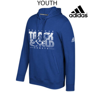 Bellevue Track Field Adidas Youth Fleece Hooded Sweatshirt- Royal