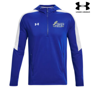 Bellevue Track Field Under Armour Storm Men Armour Fleece 1/4 zip Hood-Royal/White (S, M, L, XXL)