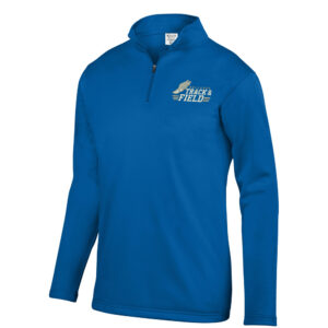 Bellevue Track Field Men wicking fleece 1/4 zip pullover jacket-Royal