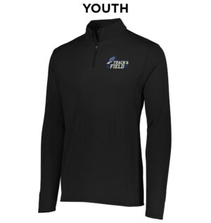 Bellevue Track Field Youth Performance 1/4 Zip Pullover-Black