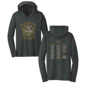 Boone Treasure Island District Made Mens Perfect Tri Long Sleeve Hoodie-Black Frost