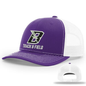 Baxter Track Field Richardson Pro Crown Mesh Back Adjustable back cap Split-Purple/White