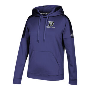 Baxter Track Field Adidas Womens Team Issue Hooded Sweatshirt -Purple  Melange  RUNS SMALL (S, XL, XXL)