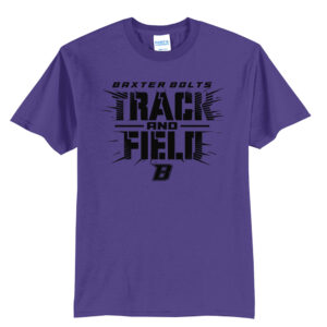 Baxter Track Field Unisex Short Sleeve Tee-Purple