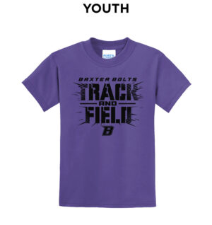 Baxter Track Field Youth Short Sleeve Tee-Purple