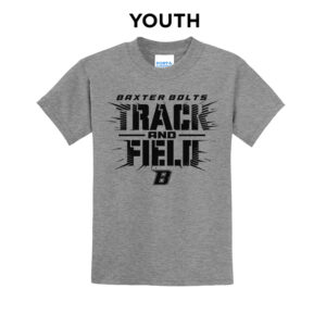 Baxter Track Field Youth Short Sleeve Tee-Grey