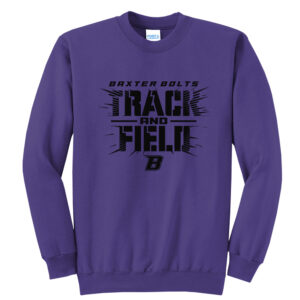 Baxter Track Field Unisex Fleece Crewneck Sweatshirt-Purple