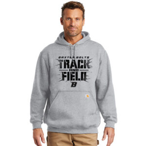 Baxter Track Field Carhartt Men Midweight Hooded Sweatshirt-Heather Grey