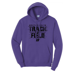 Baxter Track Field Unisex Fleece Hooded Sweatshirt-Purple