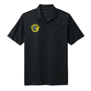 Clinton National Bank Nike Dri-FIT Micro Pique 2.0 Pocket Polo Men-Black