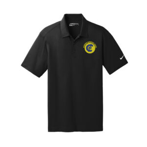 Clinton National Bank Nike Golf Dri-Fit Men Vertical Mesh Polo-Black