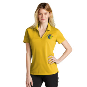 Clinton National Bank Nike Ladies Dri Fit Micro Pique 2.0 Polo-Varsity Maize