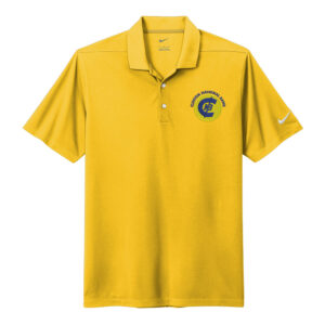 Clinton National Bank Nike Dri Fit Men Micro Pique 2.0 Polo-Varsity Maize