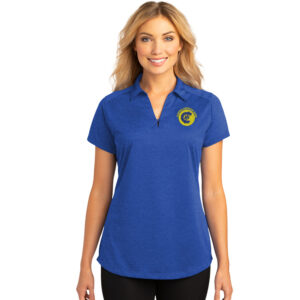 Clinton National Bank Port Authority Ladies Digi Heather Performance Polo-True Royal