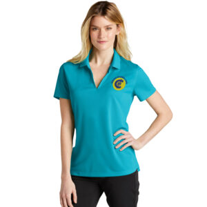 Clinton National Bank Nike Ladies Dri Fit Micro Pique 2.0 Polo-Tadal Blue