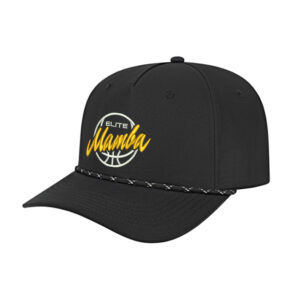 Elite Mamba Basketball Athletic Rope Cap-Black/Black/White