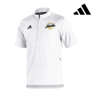 Elite Mamba Basketball Adidas Sideline Short woven Sleeve 1/4 zip pullover – WHITE