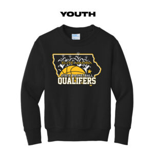 Elite Mamba Basketball Youth Fleece Crewneck Sweatshirt-Black