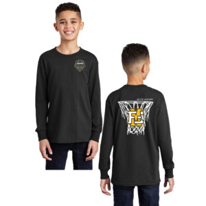 Elite Mamba Basketball Youth Cotton Long Sleeve Tee-Black