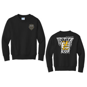 Elite Mamba Basketball Youth Fleece Crewneck Sweatshirt-Black