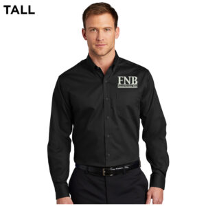 FNB Port Authority Tall SuperPro Twill Shirt-Black