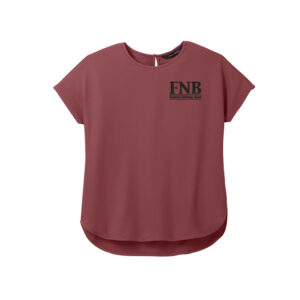 FNB Mercer and Mettle Women’s Stretch Crepe Crew-Rosewood