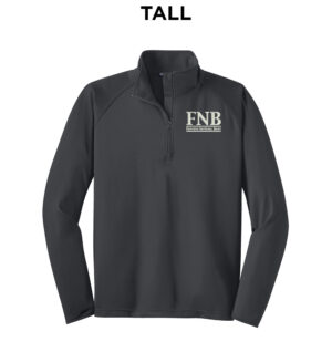 FNB Sport-Tek TALL Sport-Wick Stretch 1/2-Zip Pullover-Charcoal Grey