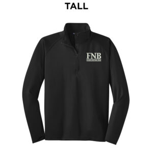 FNB Sport-Tek TALL Sport-Wick Stretch 1/2-Zip Pullover-Black