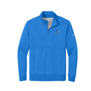 IHMVCU Men Nike Club Fleece Sleeve Swoosh 1/2-Zip-Light Game Royal Heather