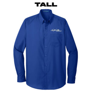 20. IPG Photonics TALL Long Sleeve Carefree Poplin Shirt-True Royal