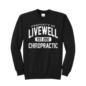 LiveWell Unisex Fleece Crewneck Sweatshirt-Black