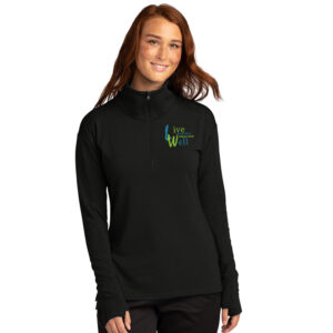 LiveWell Sport-Tek Ladies Sport-Wick Flex Fleece 1/4-Zip-Black