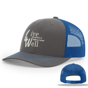 LiveWell Richardson Pro Crown Mesh Back Adjustable back cap Split-Charcoal/Royal