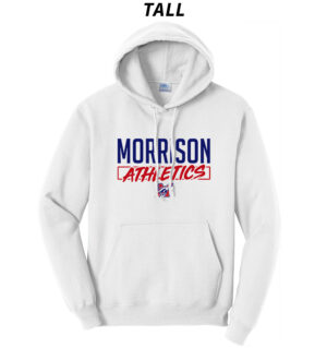 Morrison Tall fleece Hooded Sweatshirt-White