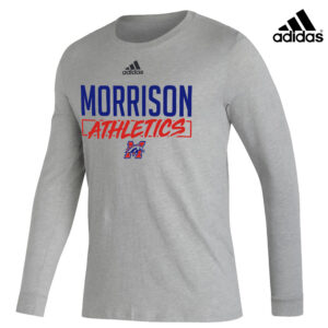 Morrison Adidas Badge of Sport (BOS) Pre Game Long Sleeve Tee – Heather Grey (L through 3X)