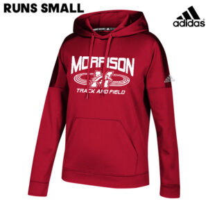 Morrison Adidas Womens Team Issue Hooded Sweatshirt -Red  Melange   RUNS SMALL