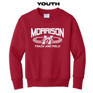 Morrison Youth Fleece Crewneck Sweatshirt-Red